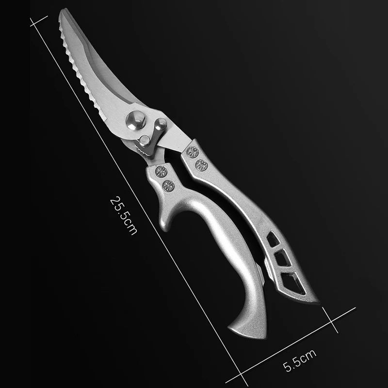 

Powerful Chicken Bone Scissors Duck Fish Shears Stainless Steel Cooking Scissor