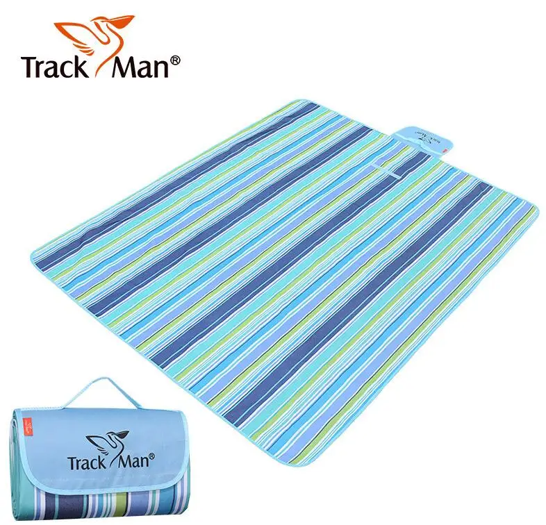 Открытый Многофункциональный Коврик Пикник Коврик Кемпинг pad - Цвет: Blue Stripes
