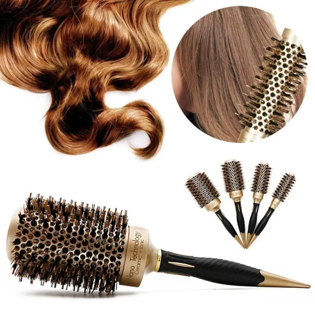 1 шт. Профессиональная щетка для волос Тепловая Керамическая ионная круглая