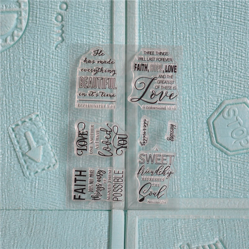 Прозрачный силиконовый штамп/печать Faith для скрапбукинга своими