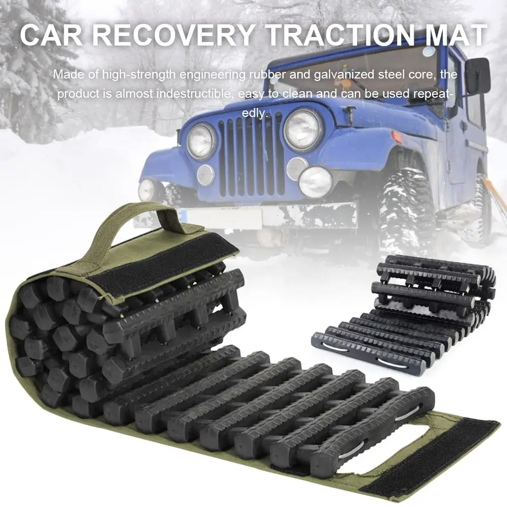 Universal Car Grip Tracks Traction Mat Recovery Traction Mat Portable Emergency Track Tire Ladder For Ice Snow Sand Off-Road