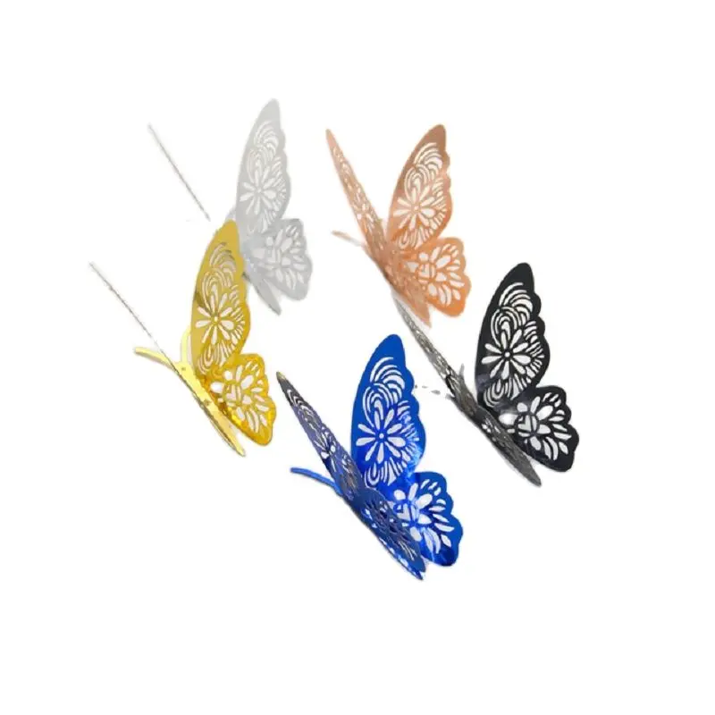 

12Pcs 3D Hollow Butterfly Wall Sticker DIY Home Decoration Wall Stickers wedding Party Decors Butterfly Kid House Room Decors