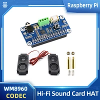 raspberry pi hi fi sound card hat wm8960 stereo encoding decoding play record directly drive speakers for pi 4b 3b 3b zero