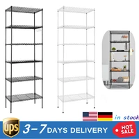 6 tier shelves adjustable height organizer storage shelf shelving rack carbon steel with baked enamel finishes and anti rust