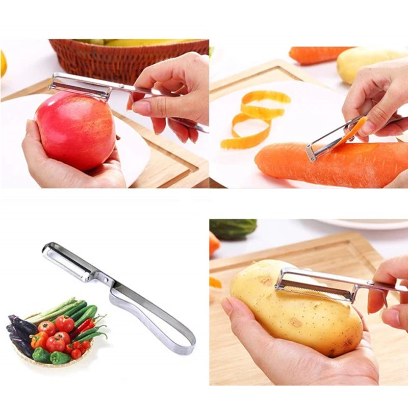 3 шт. Овощечистка из нержавеющей стали резак слайсер для моркови картофеля дыни