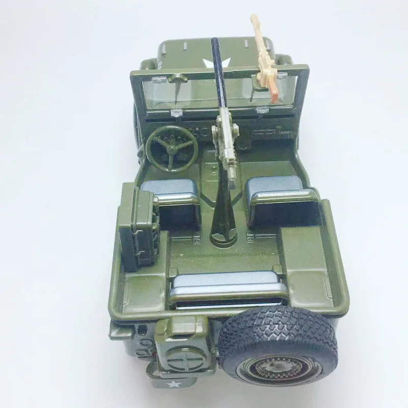 Моделирование 1:24 военная модель автомобиля из сплава Уиллис, звук и свет оттяните назад Подарочный металлический внедорожный автомобиль модель