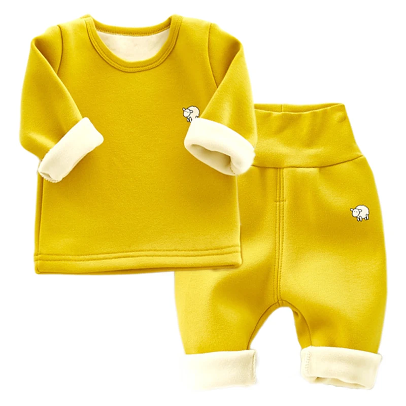 Одежда для маленьких девочек комплект детской одежды мальчиков зимний плюс