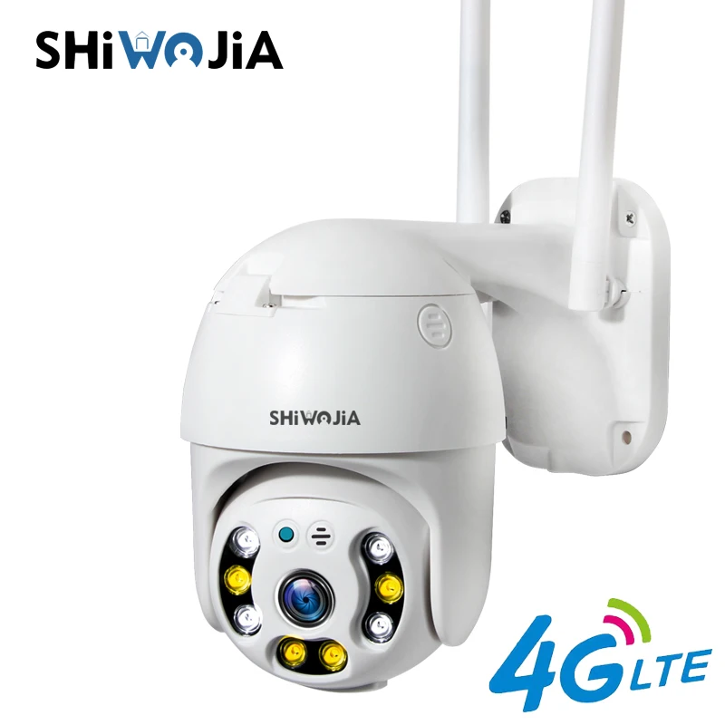 SHIWOJIA 4G 1080P PTZ IP камера наружная безопасность Водонепроницаемая с функцией