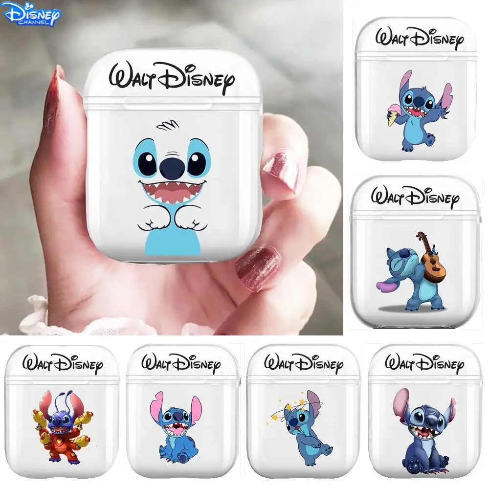 

2021 Disney Blue Stitch Soft Silicone Cases For Airpods 1/2 Protective Bluetooth Wireless Earphone Cover For Air Pods Charging