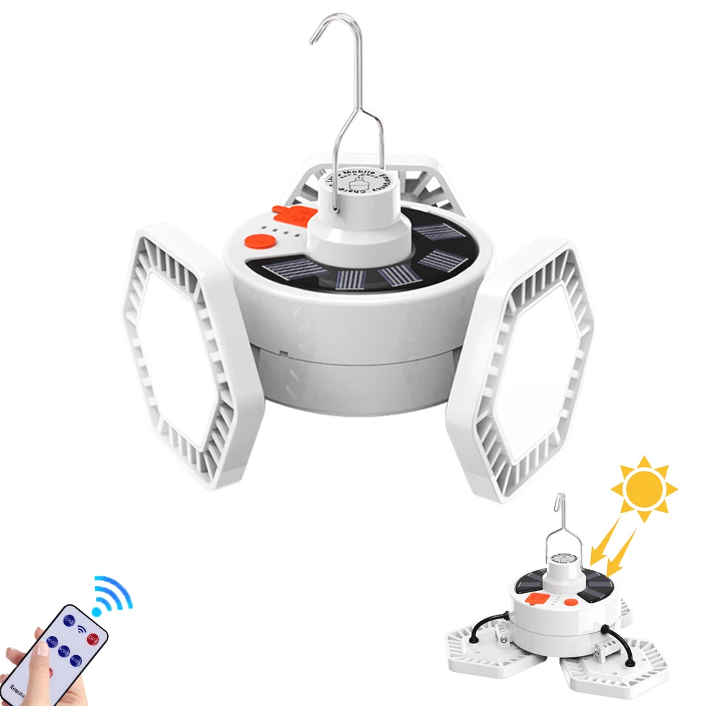 

Camping Lantern Portable Light Solar Lantern Tent Flashlight Emergency Rechargeable Power Bank Lantern Camping