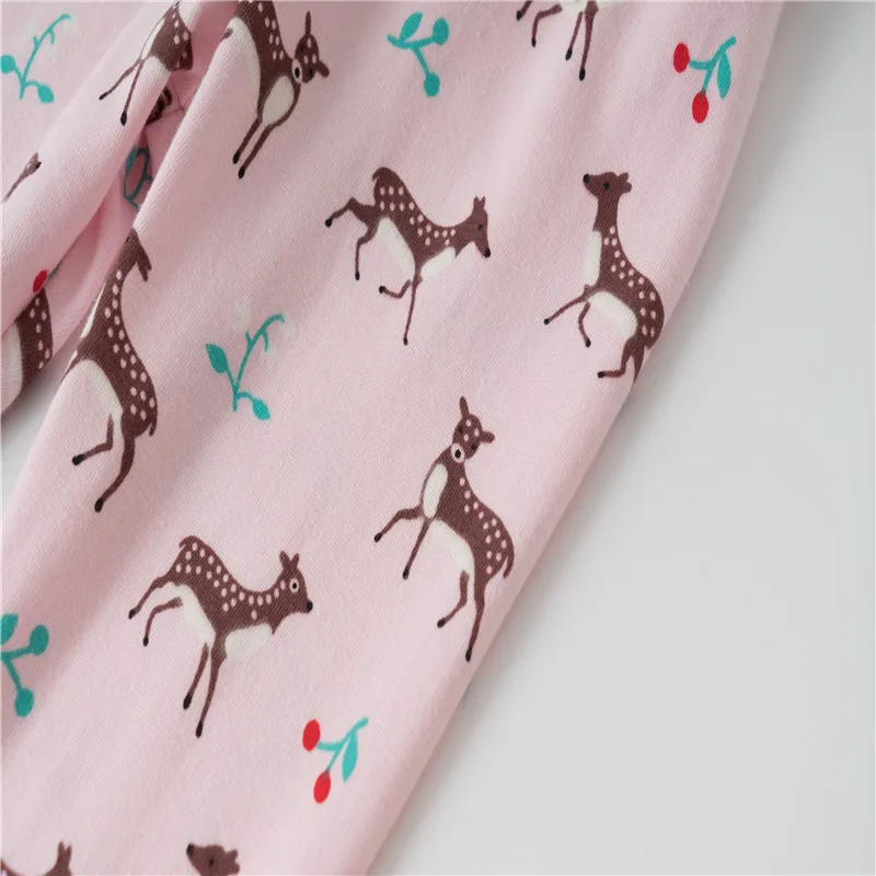 Jumping meters/Леггинсы принцессы брюки с принтом животных хлопковая детская одежда