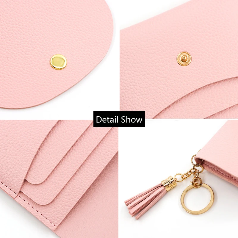 

Women's Wallet Cute Tassel Leather Short Wallet Small Fashion Designer Wallet Luxury Coin Purse Ladies Card Bag for Female Bag