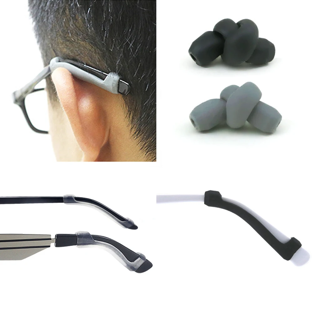 

High Quality Eyewear Transparent Anti Slip Silicone Ear Hook Temple Tip Holder Eye Glasses Accessories Soft 1 Pair Glasses Hooks