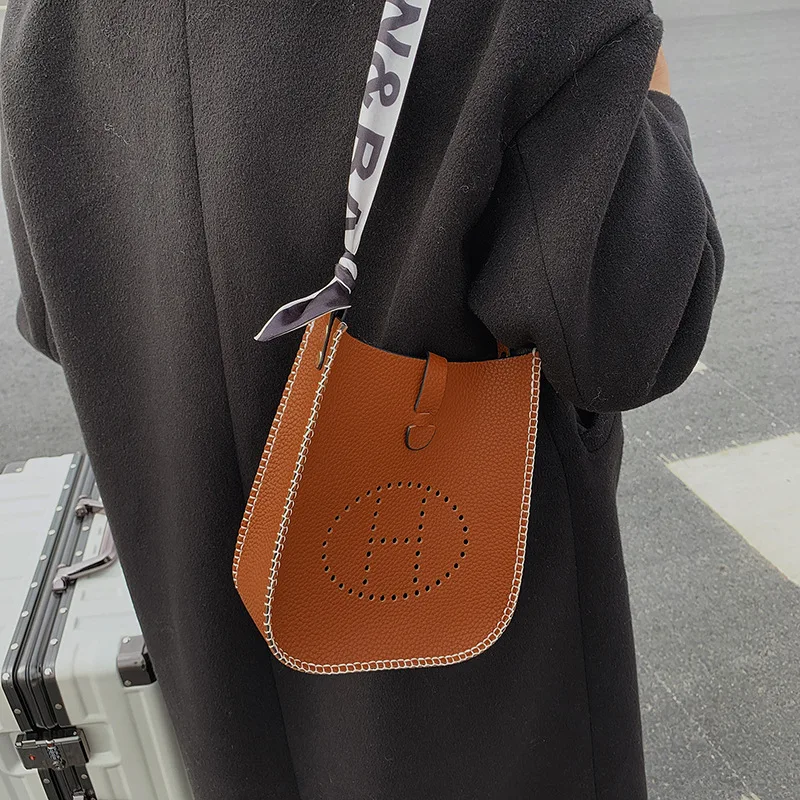 Diy Handmade Bag Hand Stitching With Sewing Tools Handel Shoulder Bag Accessories Pu Leather Cambridge Style Casual Shoulder Bag