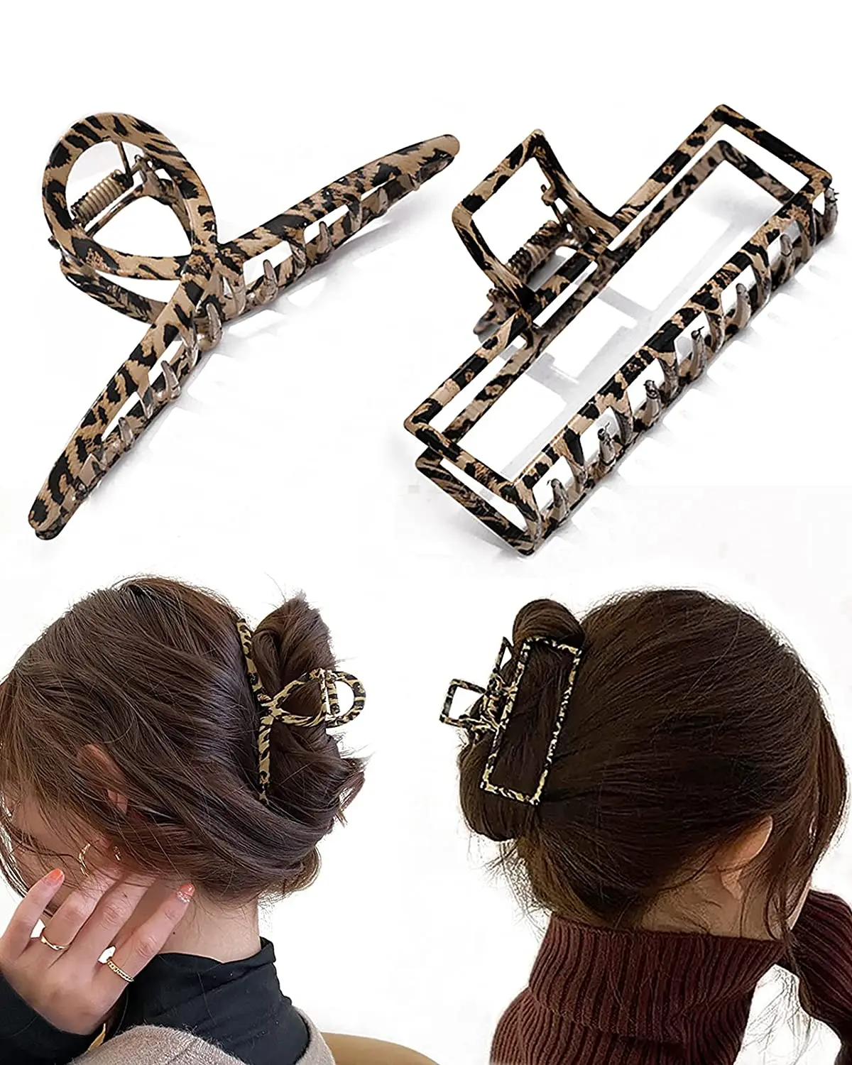 

Металлические заколки-крабы для женщин, девушек, большие заколки для волос, толстый держатель для волос, заколки, большая прочная искусстве...