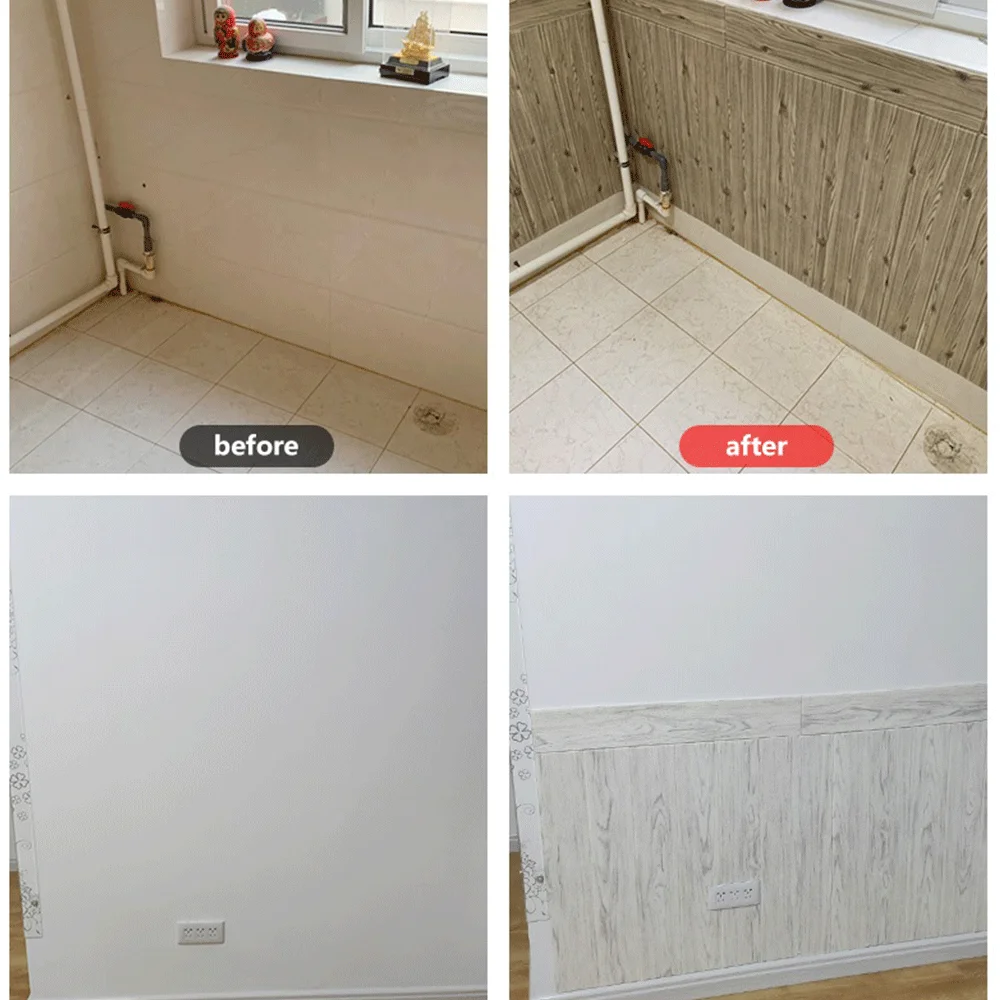 Лидер продаж самоклеящаяся панель s 3D деревянный дизайн настенная бумага