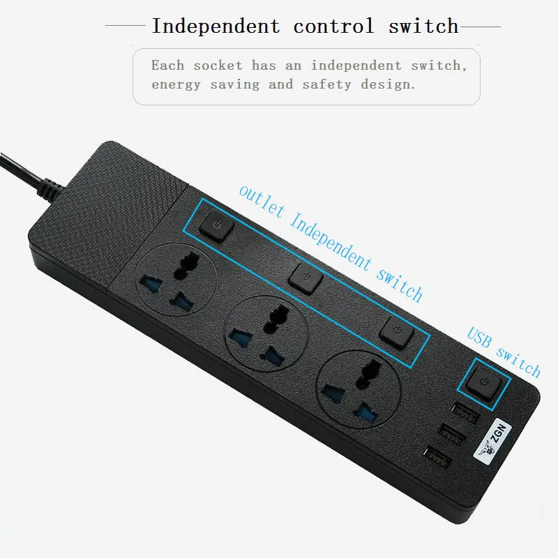 Сетевой USB удлинитель универсальная розетка для ЕС Великобритании США Австралии