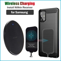 qi wireless charging for samsung galaxy a31 a41 a51 a71 a40 a50 a70 a21s m31 m51 wireless chargernillkin receiver gift case