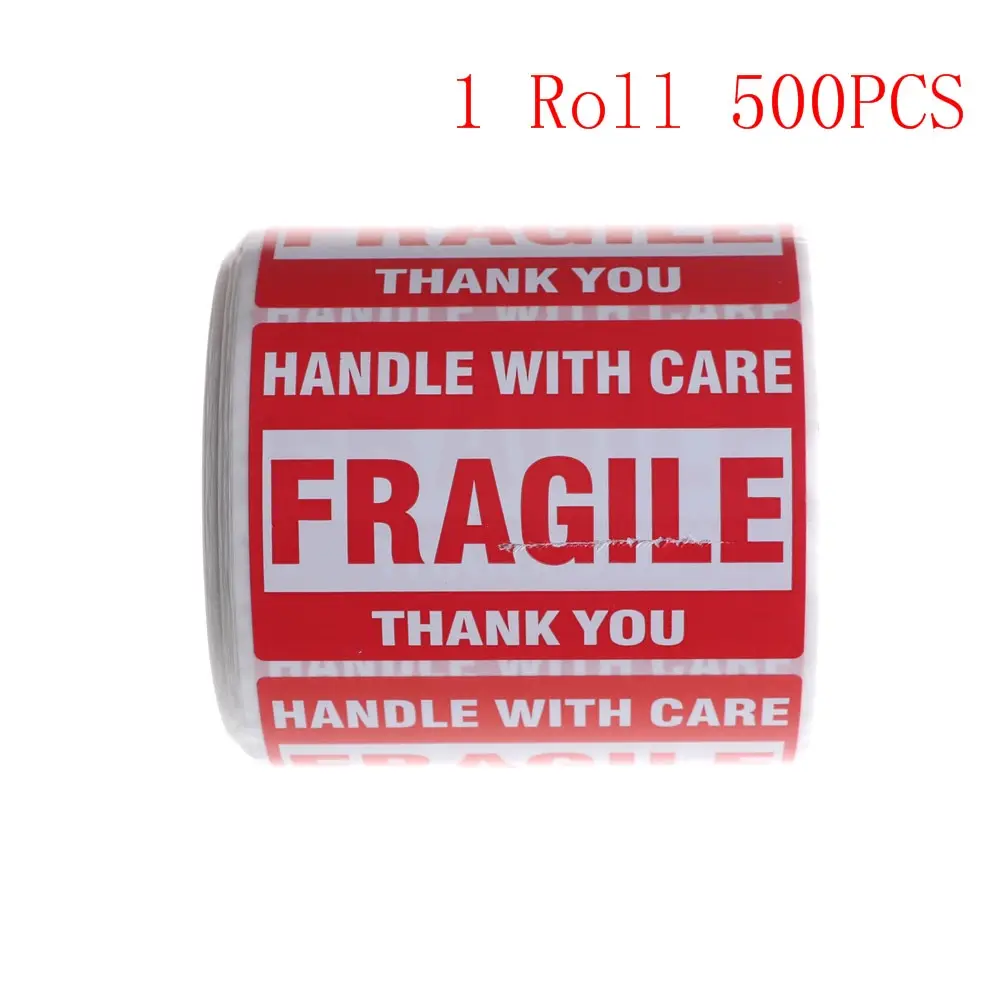 

500Pcs/Roll Fragile Shipping Mailing Handle With Care Stickers Warning Sticker 2*3 "