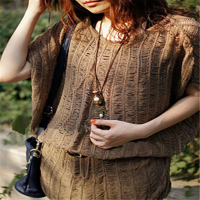 Retro Cork Wishing Bottle Sweater Chain Carved Long Leather Cord Necklaces Pendants Vintage Butterfly Flower Pendant | Дом и сад