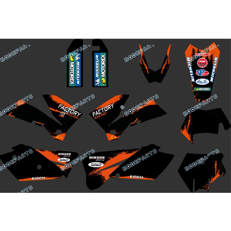 Наклейка для мотоцикла велосипеда SXF MXC SX EXC графический комплект наклеек KTM 2005 2006|Наклейки и стикеры| |