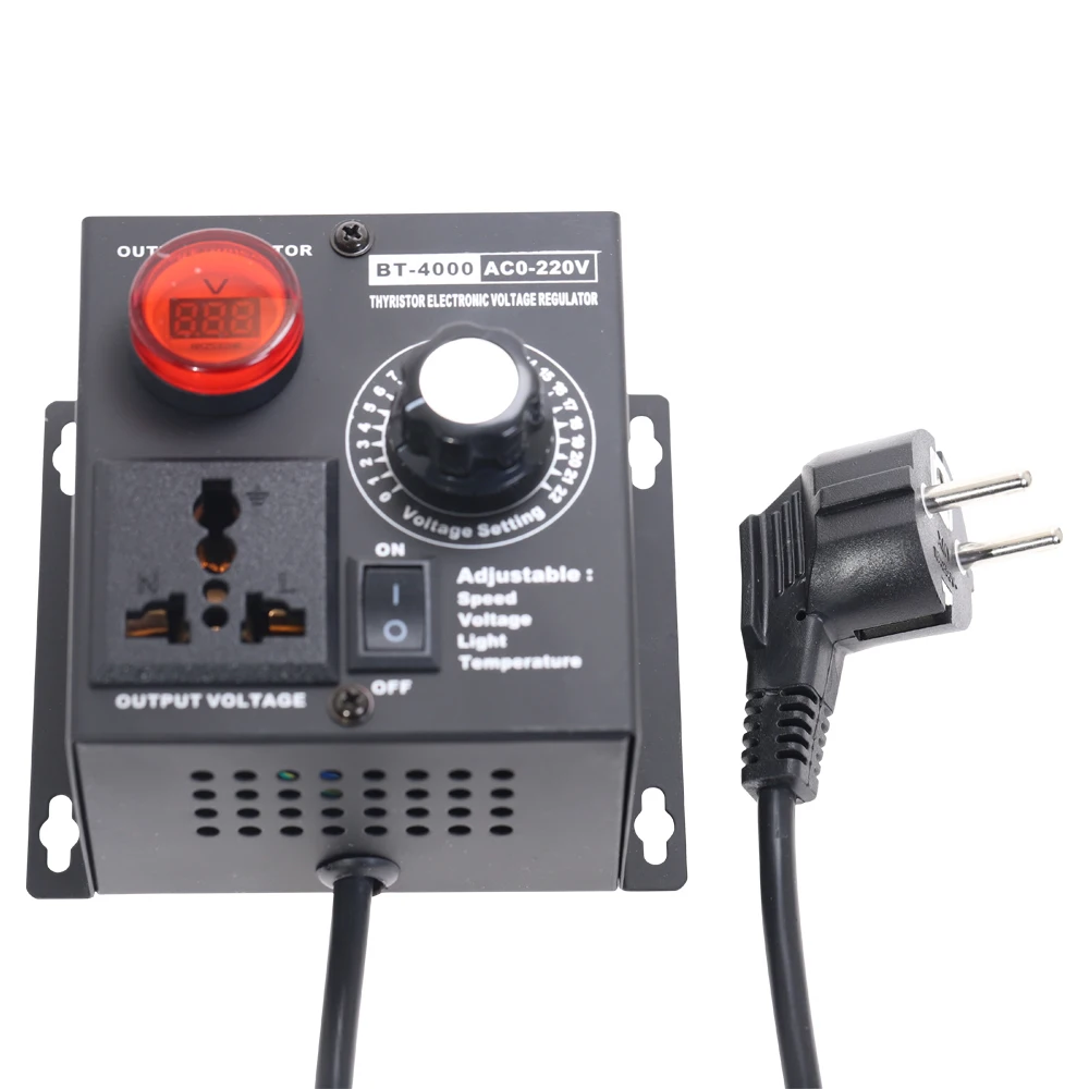 220V 4000W регулятор переменного напряжения для скорости вентилятора двигателя