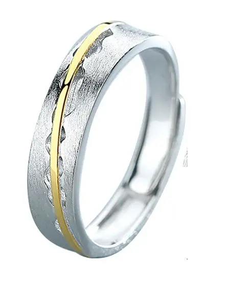 Silvology 925 пробы серебряные кольца для влюбленных, оригинальные золотые кольца, матовые романтические парные кольца, серебряные 925 праздничные украшения - Цвет камня: Rings-B