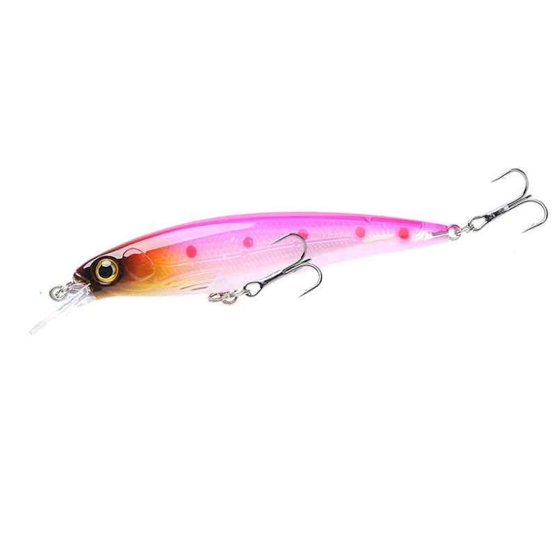 

Fishing Lures Sinking Minnow Bait 110mm/13.5g Artificial Hard Wobblers Bass Trout 2 Fishing Hooks Fishing Tackle Lure 3D Eyes
