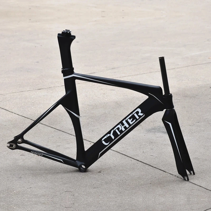 

Aluminum Alloy Racing Muscle Frameset Track Bike Frame With Carbon Fiber Front Fork Seatpost Fixed Gear Cycling Bicicletas Parts