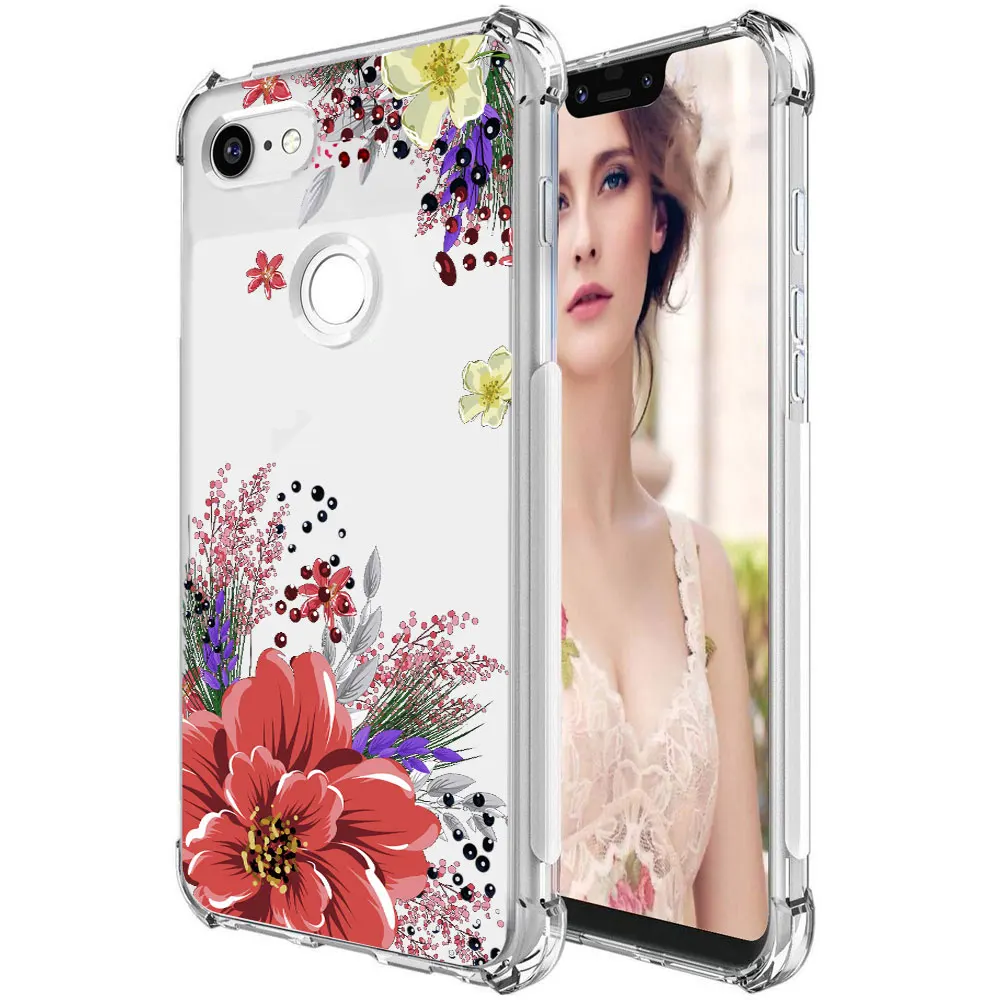 Blooming Flowers Противоударный Прозрачный цветочный женский чехол s для Google Pixel 3A 3AXL 3 XL 3Xl тонкий Мягкий ТПУ силиконовый чехол для телефона - Цвет: Blooming Flowers
