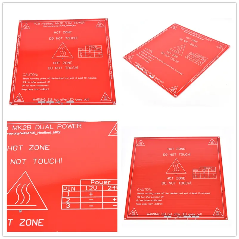 

1Pcs Red 3D Printer PCB Heatbed MK2B Heated Bed Hot Plate For Prusa&Mendel MK2A