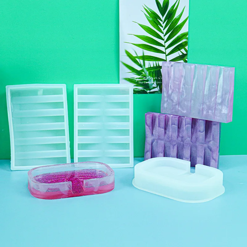 

Handmade Soap Box Mold DIY Craft Epoxy Resin Casting Mirror Surface Silicone Mold for Furniture Decoration Storage Mold
