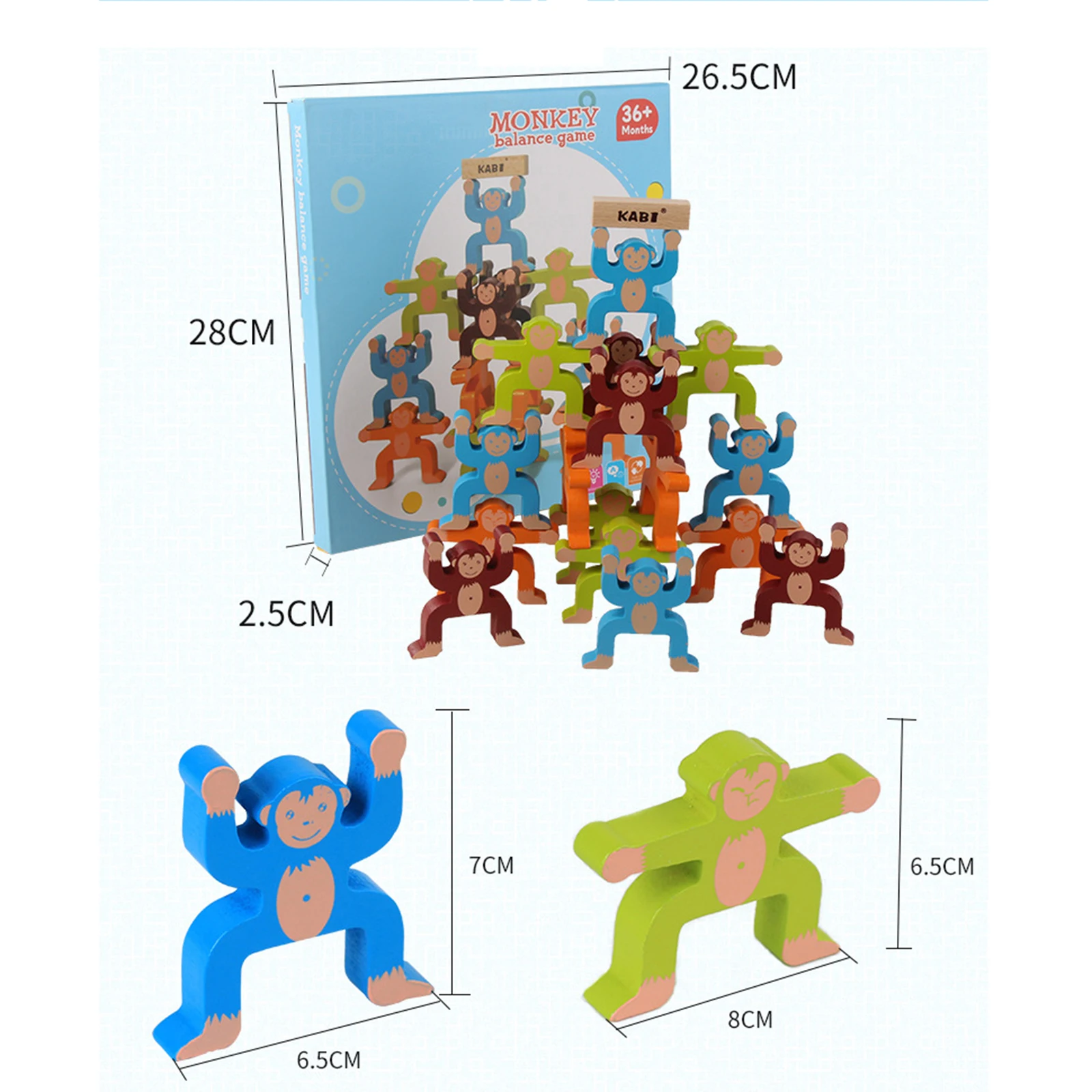 

Wooden Building Blocks Sets Animal Shape Models Figures Toys Stack Tumble Repeat NSV775