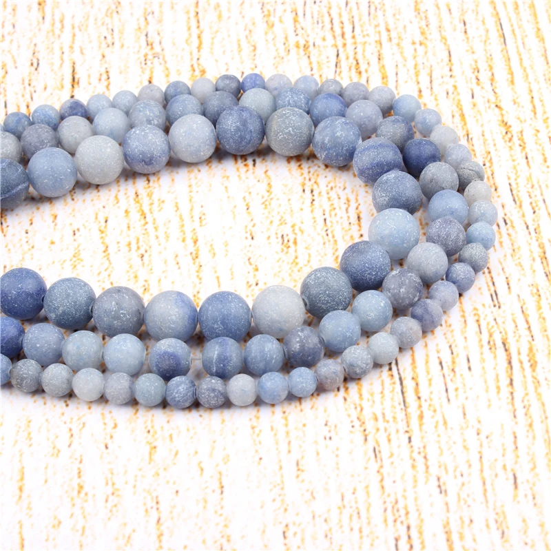 

4 6 8 10 12 mm Lan Dongling Natural Stones Round Loose Beads For Jewelry Making Bracelet Necklace Diy