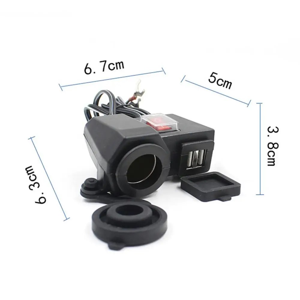 

55% Hot Sales!!! Motorcycle Waterproof 2.1A Dual USB Charger Adapter for Smart Phone GPS Tablet