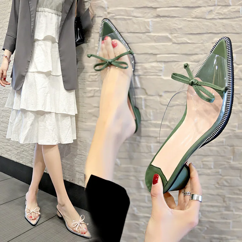 Женские сандалии на квадратном каблуке желтые белые среднем лето 2019|Женские