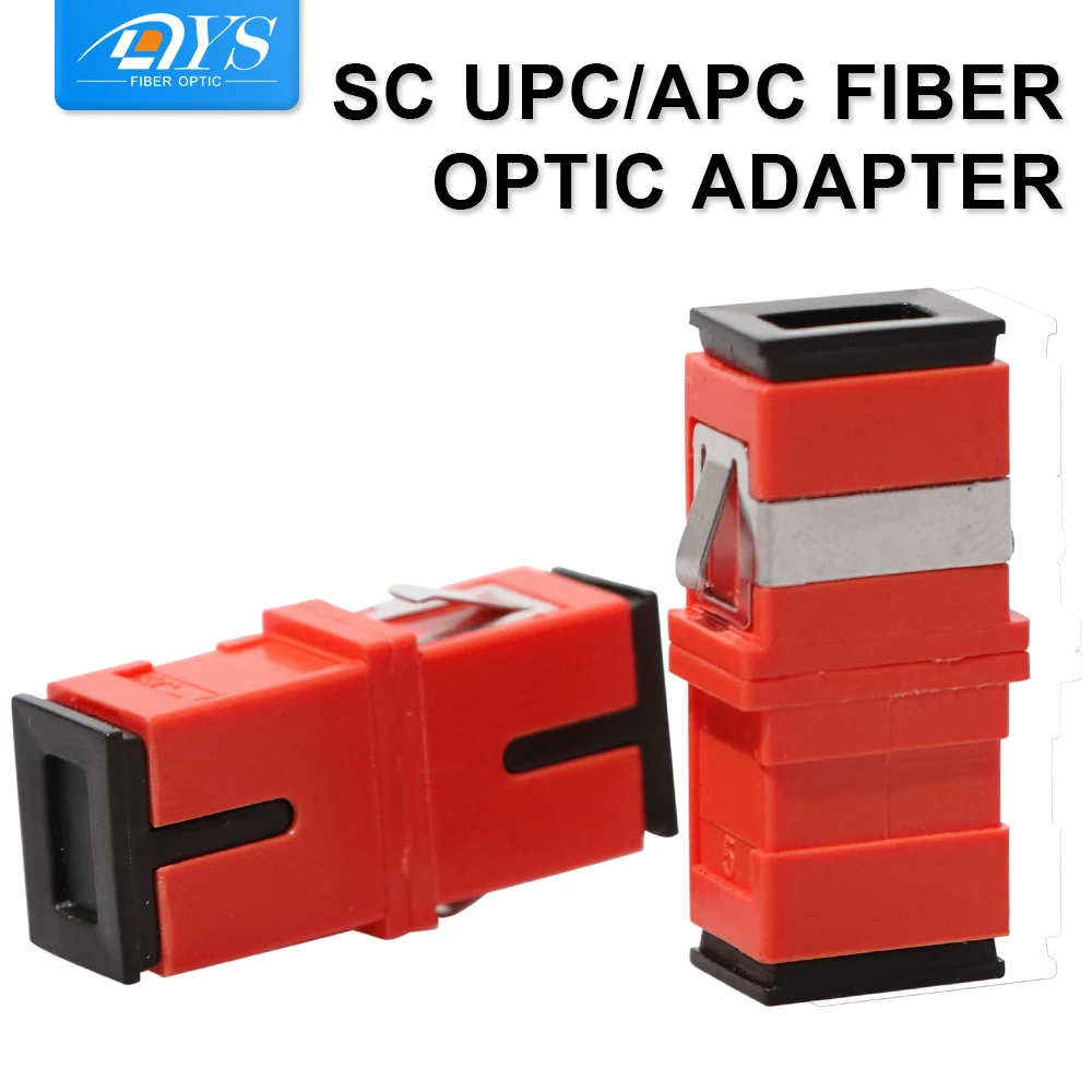 

200 шт SC Simplex волоконно-оптический одномодовый адаптер с фланцем FTTH SC соединитель