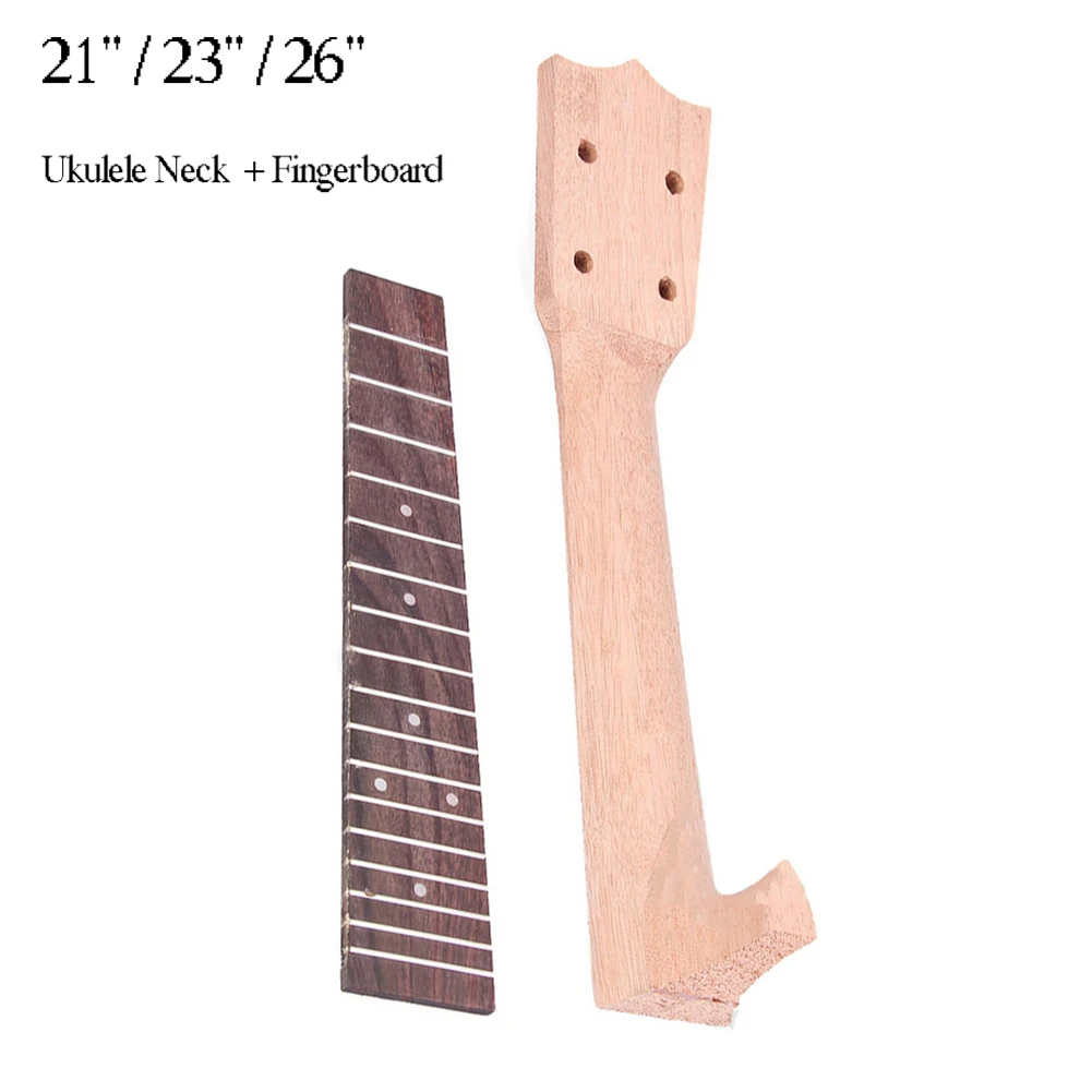 

21" / 23" / 26" Ukulele Neck Body Okoume Wood High Quality+ Rosewood Fingerboard DIY For Soprano Concert Tenor Uke Accessories