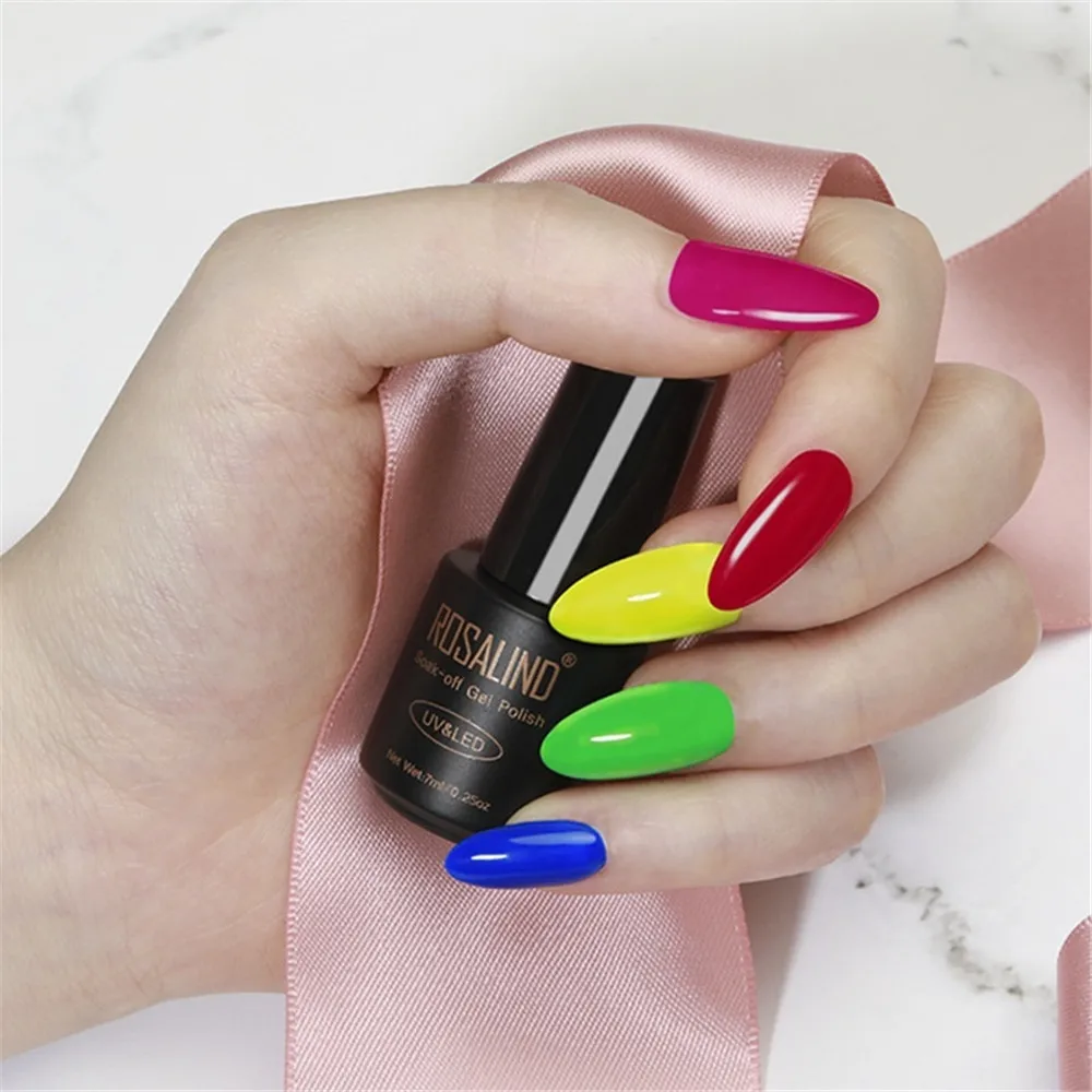 Неоновые флюоресцентные Гель лак для ногтей Летняя Серия чехлов Красочные