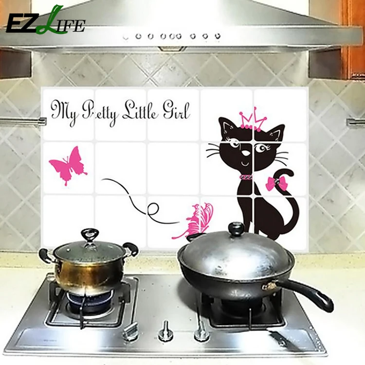 Кухонная настенная наклейка из ПВХ водостойкая загрязненная нефтью высокая