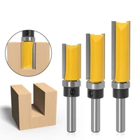 1 3pcs 8mm shank straight blade router bit copy fluting wood milling cutter woodworking carbide tipped tools trimming bit