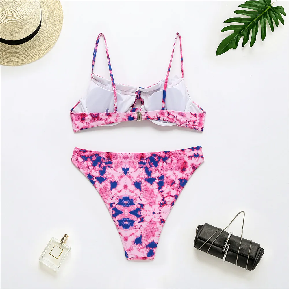 

Solid white ruffle swimsuit female Bandeau bikini 2020 Short sleeve swimwear women Tie side bathing suit High cut Biquini