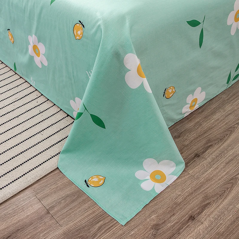 

100% Cotton Pure Cotton 1Pc Bed sheet Bedding Soft Wrinkle Fade Stain Resistant