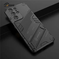 luxury armor cyber shockproof case for samsung galaxy s21 ultra s21 plus m31 m51 light slim stand holder cover fundas