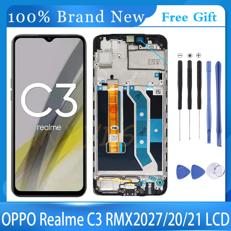 

6.5"Original For OPPO Realme C3 LCD Display Touch Screen Digitizer Assembly Replacement Parts For RMX2027 RMX2020 RMX2021 LCD