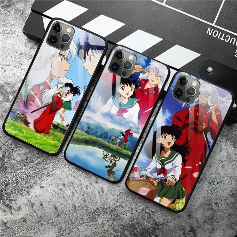 

Inuyasha Higurashi Kagome Phone Case Tempered Glass For iPhone 12 Pro Max Mini 11 Pro XR XS MAX 8 X 7 6S 6 Plus SE 2020 case