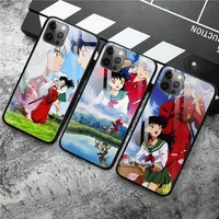 inuyasha higurashi kagome phone case tempered glass for iphone 12 pro max mini 11 pro xr xs max 8 x 7 6s 6 plus se 2020 case