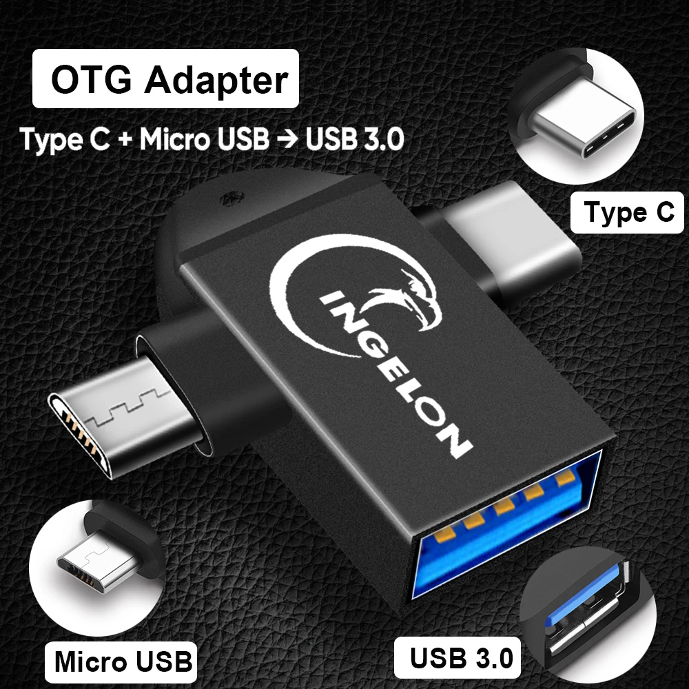 Promotional 2 in 1 OTG Converter USB 3.0 to Micro and Type C Adapter USB3.0 Data Mobile Phone |