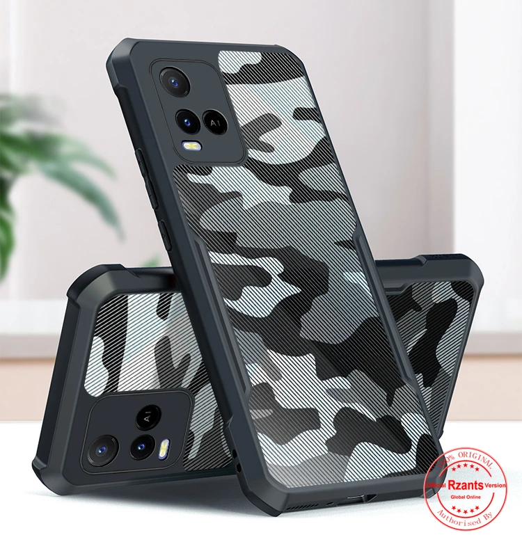 

Rzants For VIVO Y21 Y21S Case Camouflage Beetel Military Design Protection Slim Thin Small Hole Cover