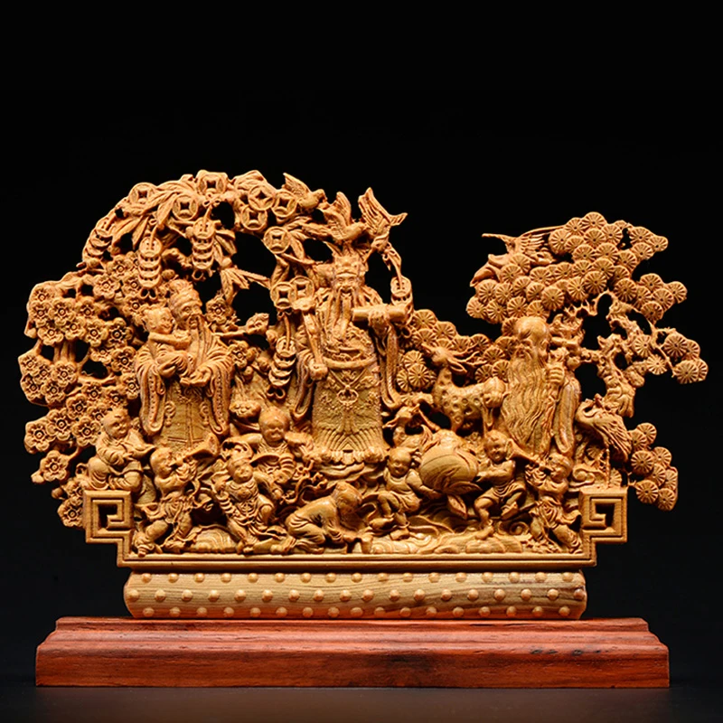 

Деревянная статуя Thuja, поделки Fu Lu Shou, украшение, мифология, фэн-шуй, художественная скульптура, домашний декор, аксессуары, фигурка гостиной